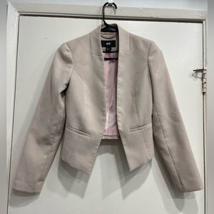 Cream blazer with pink lining